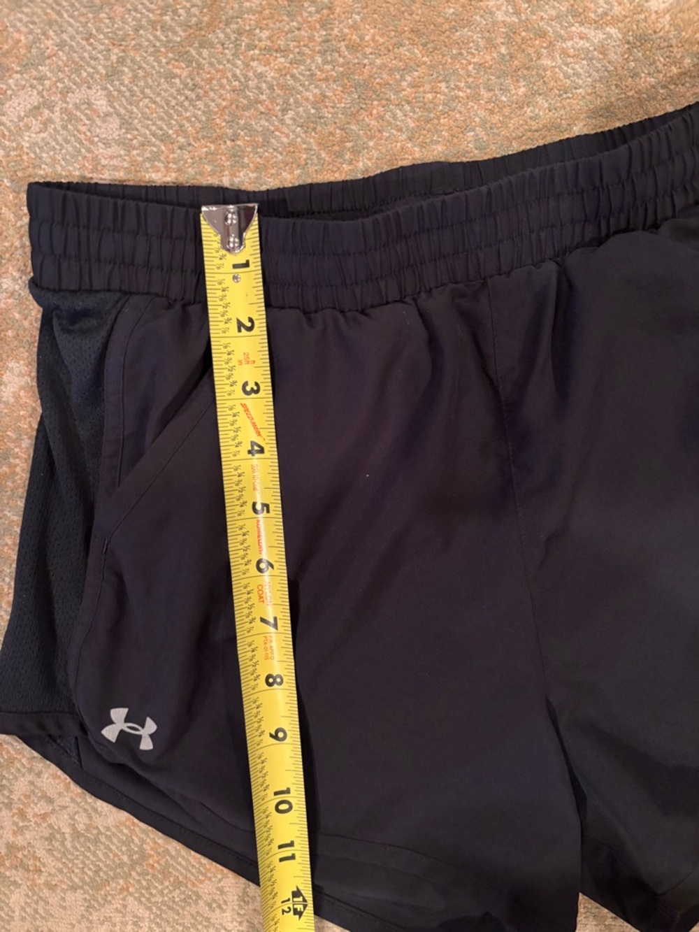 Under Armour HeatGear Lined Running Shorts Women’s Small Black Loose Fit - Picture 6 of 6